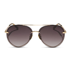 LENOX - GOLD + SEA TORTOISE TIPS + BROWN GRADIENT SUNGLASSES